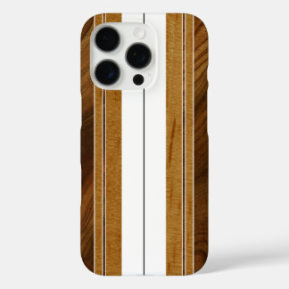 Nalu Mua Imitats Koa Wood Surfboard White iPhone 16 Pro Hülle