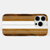 Nalu Mua Imitats Koa Wood Surfboard White Case-Mate iPhone Hülle (Rückseite (Horizontal))