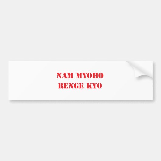 Nam Myoho Renge Kyo Autoaufkleber (Vorne)