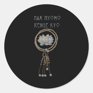 Nam Myoho Renge Kyo Juzu Bead Runder Aufkleber