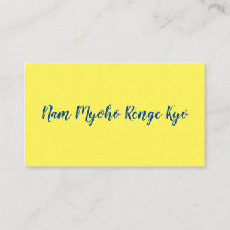 Nam Myoho Renge Kyo Lotus Buddhistische Visitenkar Visitenkarte