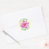 Nam Myoho Renge Kyo mit Lotus Blume Design Runder Aufkleber (Umschlag)