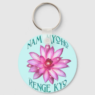 Nam Myoho Renge Kyo mit Lotus Blume Design Schlüsselanhänger