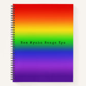 Nam Myoho Renge Kyo Rainbow Gradient Notizblock (Vorderseite)