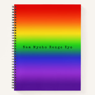 Nam Myoho Renge Kyo Rainbow Gradient Notizblock