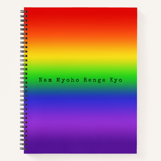 Nam Myoho Renge Kyo Rainbow Gradient Notizblock (Vorderseite)