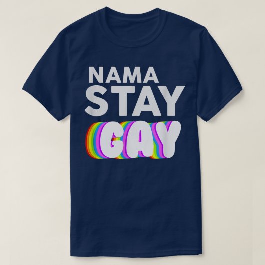 Nama Bleibe Gay Funny LBGT Pride Awareness Month  T-Shirt (Design vorne)