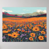 Namaqualand-Wildblumenfeld Poster (Vorne)