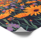 Namaqualand Wildflower Field Poster (Ecke)