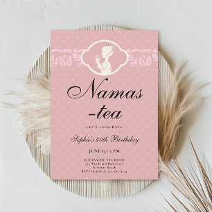 Namas-Tea Niedlich Pink Blush 40. Geburtstags Tea  Einladung