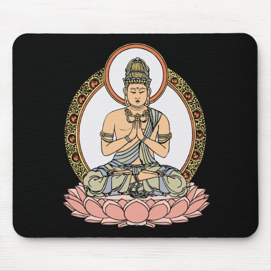 Namaskara Mudra Buddha Mousepad (Vorne)
