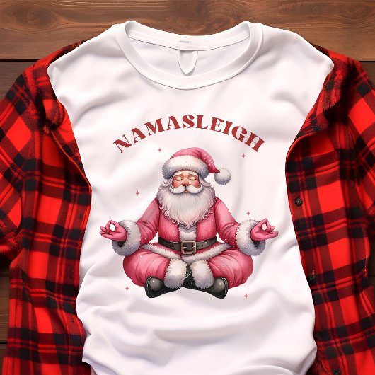 Namasleigh Funny Santa Yoga Weihnachten Tri-Blend Shirt