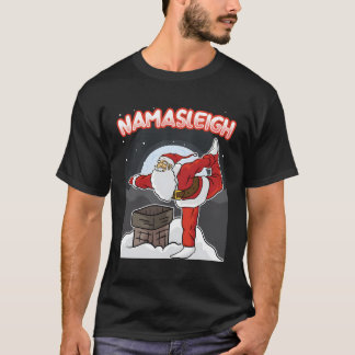Namasleigh Meditating Santa Claus Yoga Weihnachten T-Shirt