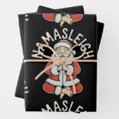 Namasleigh Santa Sleigh Namaste Yoga Meditation Geschenkpapier Set (Beispiel)