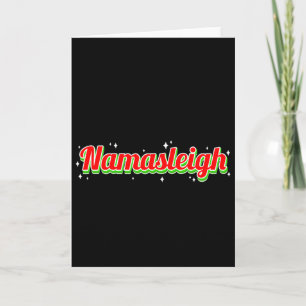 Namasleigh Santa Yoga Pose Schnee Weihnachten Medi Karte