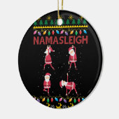 Namasleigh Santa's Yoga Positionen Yoga Lover Xmas Keramik Ornament (Links)