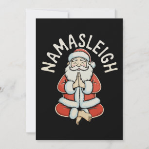 Namasleigh Weihnachtsmann-Schlitten Namaste Yoga M Feiertagskarte