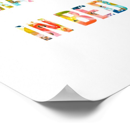 Namastay im Bett, Benennung im Bett, Zitat-Poster Poster (Ecke)