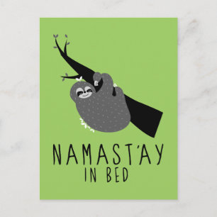 namast'ay im Bettschläger Postkarte