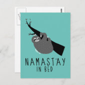 namast'ay im Bettschläger Postkarte (Vorne/Hinten)