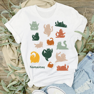Namastay Katzen-Yoga Lustiges Yoga-Katzenliebhab Tri-Blend Shirt