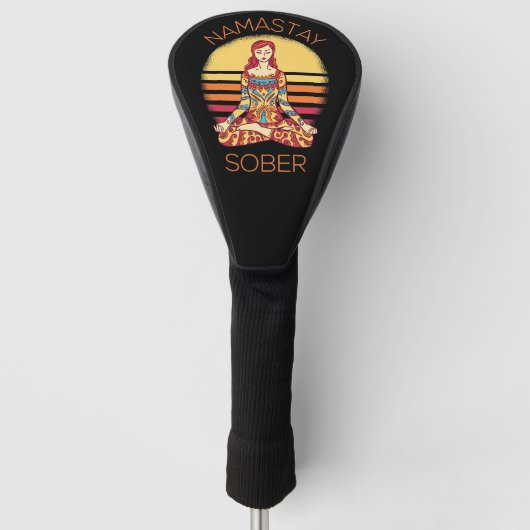 Namastay Sober I Golf Headcover (Vorderseite)