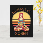 Namastay Sober I Karte (Gelbe Blume)