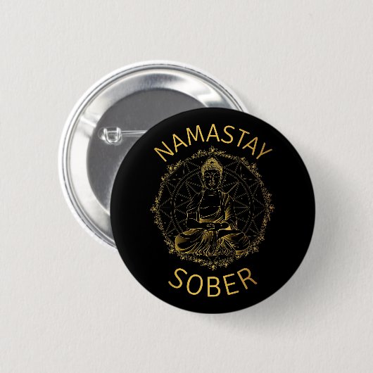 Namastay Sober II Button (Vorne & Hinten)