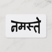 Namaste (नमस्ते) - Devanagari Script Visitenkarte (Vorderseite)