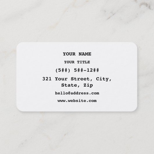 Namaste (नमस्ते) - Devanagari Script Visitenkarte (Rückseite)