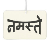 Namaste (न म ते) - Devanagari-Skript Autolufterfrischer (Rückseite)