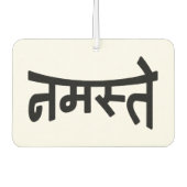 Namaste (न म ते) - Devanagari-Skript Autolufterfrischer (Vorderseite)
