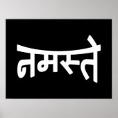 Namaste (न म ते) - Devanagari-Skript Poster (Vorne)