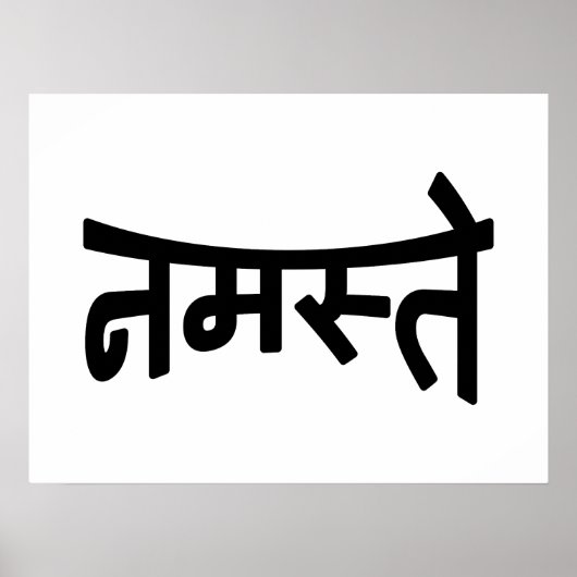 Namaste (न म ते) - Devanagari-Skript Poster (Vorne)
