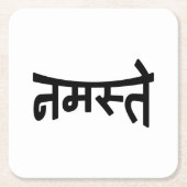Namaste (न म ते) - Devanagari-Skript Rechteckiger Pappuntersetzer (Vorderseite)