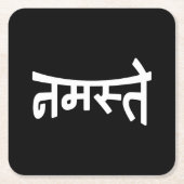 Namaste (न म ते) - Devanagari-Skript Rechteckiger Pappuntersetzer (Vorderseite)