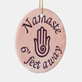 Namaste 6' Fee weg Keramik Ornament (Rechts)
