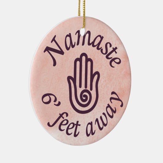 Namaste 6' Fee weg Keramik Ornament (Rechts)