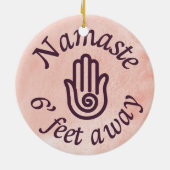 Namaste 6' Fee weg Keramik Ornament (Hinten)