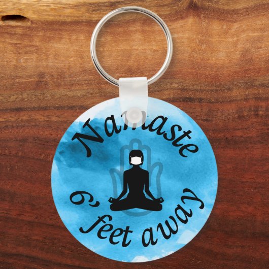Namaste 6' Fee weg Schlüsselanhänger (Vorderseite)