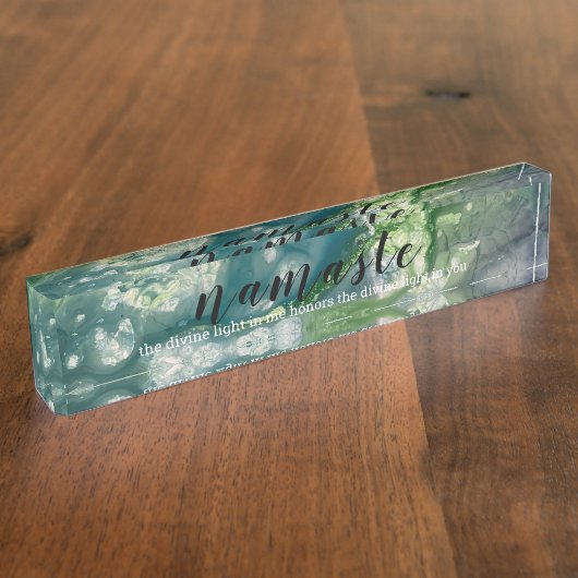 Namaste Acrylic Namensplakette (Seite)