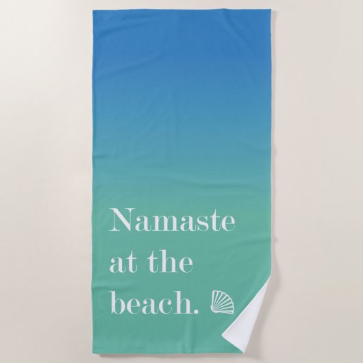 Namaste am Strand Strandtuch (Vorderseite)