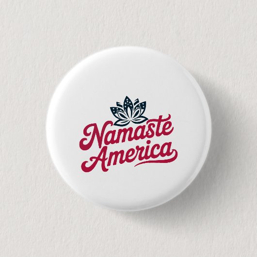 Namaste America Patriotic Yoga Button (Vorderseite)