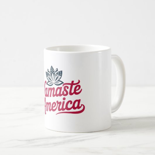 Namaste America Patriotic Yoga Kaffeetasse (VorderseiteRechts)