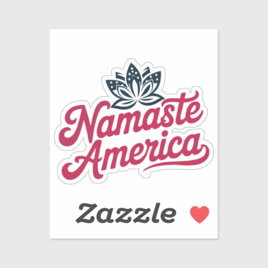 Namaste America Vinyl Yoga Sticker (Blatt)
