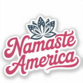 Namaste America Vinyl Yoga Sticker (Vorderseite)