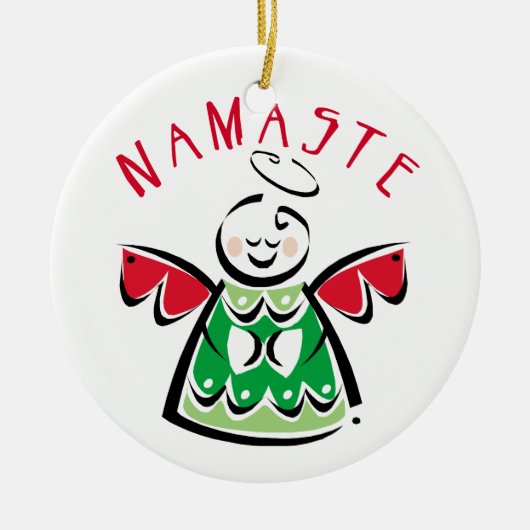 Namaste Angel Keramik Ornament (Vorne)