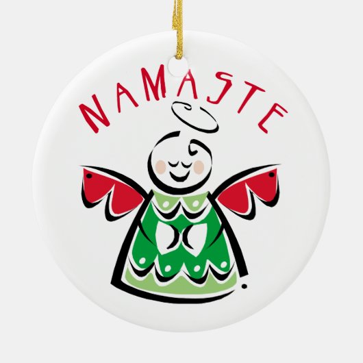 Namaste Angel Keramik Ornament (Hinten)