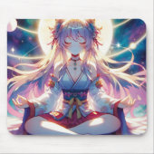 Namaste Anime Girl Meditation Mousepad (Vorne)