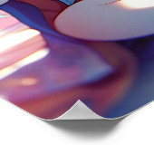 Namaste Anime Girl Meditation Poster (Ecke)